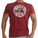 W155 World Gym Bodybuilding Shirt circle logo