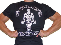 Golds Gym Bodybuilding T Shirt new logo - 