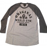 World Gym Muscle Shirt Long Sleeve Sports Athletic Dept.