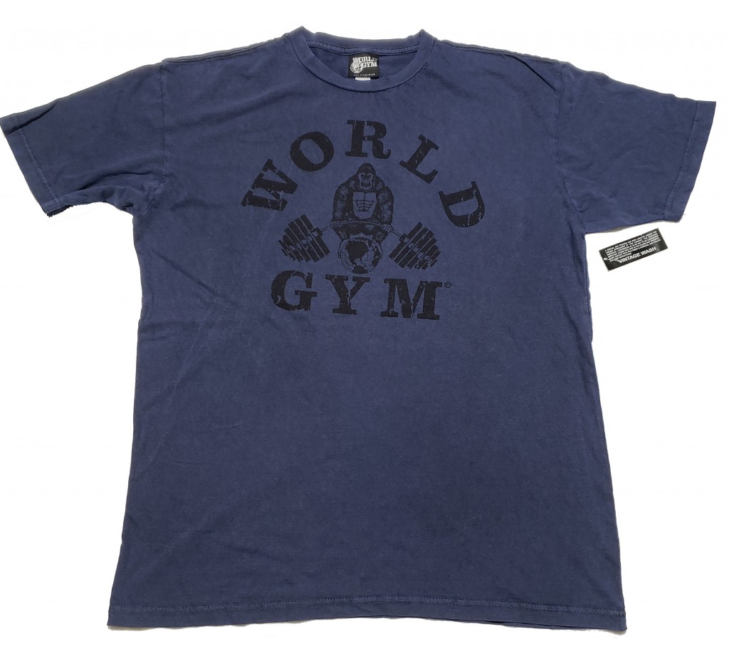 World Gym Pigment Dye Mineral Wash Vintage Gorilla Logo Shirt