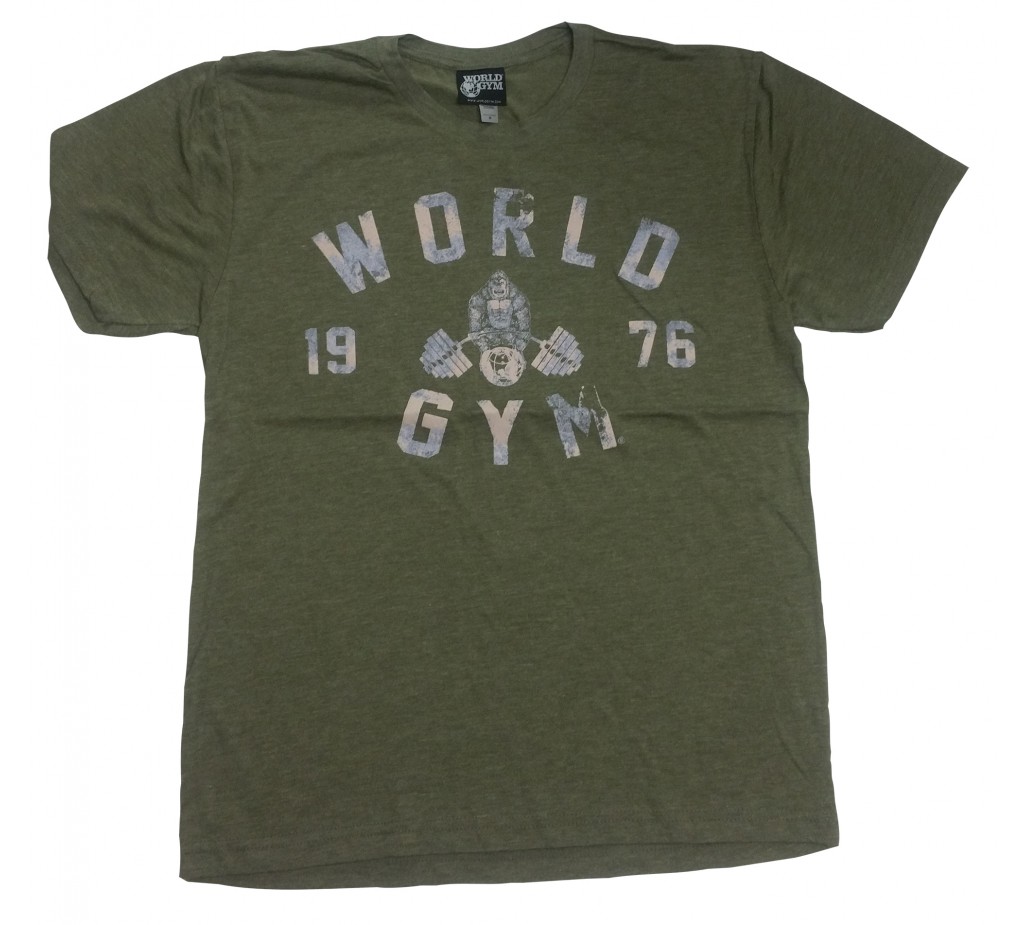 W110 World Gym Muscle shirt Burnout Tee