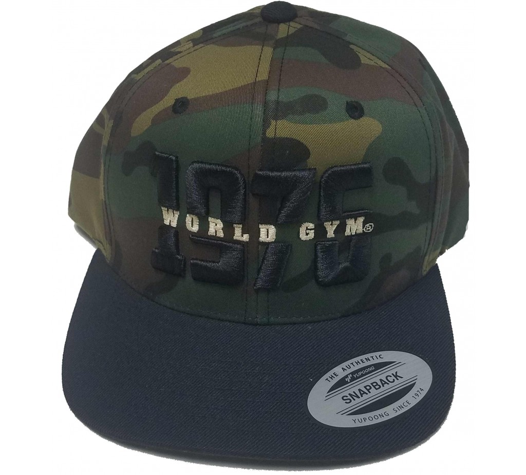 World Gym Logo قبعة بيسبول كامو